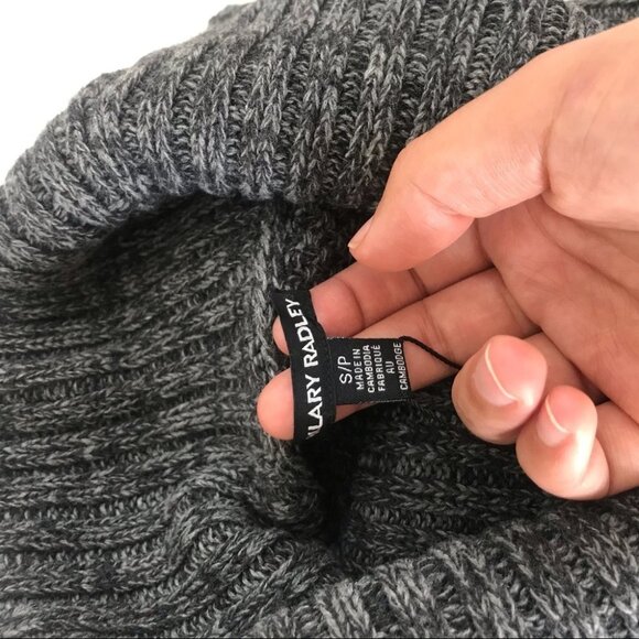 Hilary Radley knit cowl neck Grey long sleeve sweater women size S - Picture 15 of 16